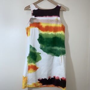 Desigual Dress Womens 40 US Medium Sleeveless Shift Woven Cotton Rainbow Pockets